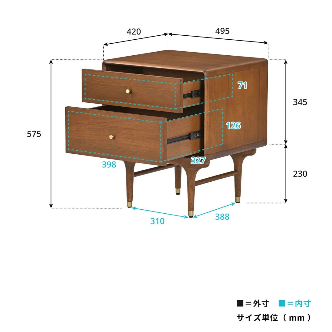 JULIE BEDSIDE TABLE Damege品